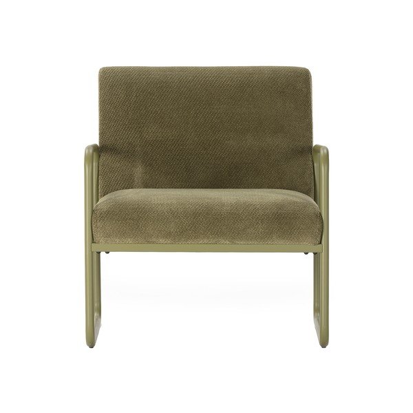 Zaļš atpūtas krēsls no šenila auduma Vince – MOME-image-2