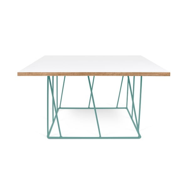 Balts kafijas galdiņš ar zaļām kājām TemaHome Helix, 75 cm