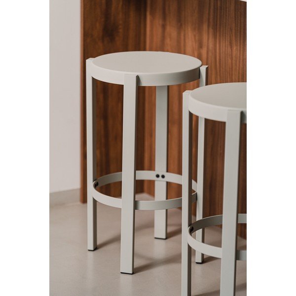 Gaiši pelēka tērauda bāra taburete (sēdekļa augstums 65 cm) Doon – noo.ma-image-2