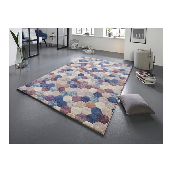 Zils un violets paklājs Elle Decoration Arty Manosque, 80 x 150 cm-image-1