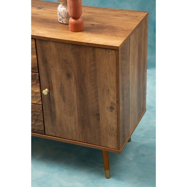 Tumša dabīga toņa kumode 114x70x39 cm Frida – Premier Housewares-image-4