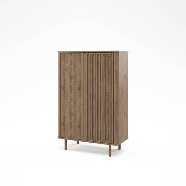 Dabīga toņa skapītis ar ozolkoka imitāciju 86x130x40 cm Salma – Marckeric-image-3