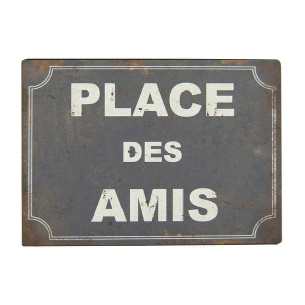 Metāla izkārtne 21x15 cm Place des Amis – Antic Line