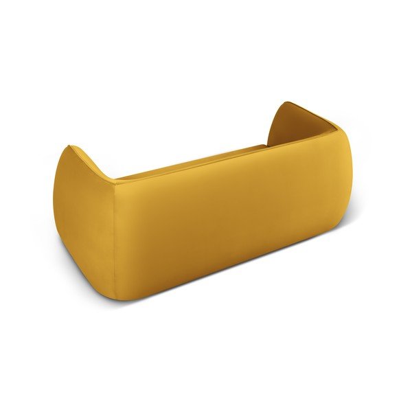 Dzeltens samta dīvāns 190 cm Lando – Micadoni Home-image-3