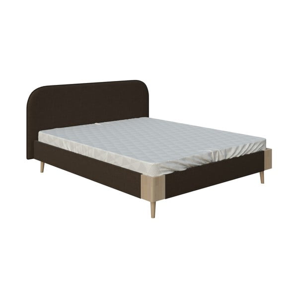 Brūna divguļamā gulta ProSpánek Lagom Plain Soft, 180 x 200 cm