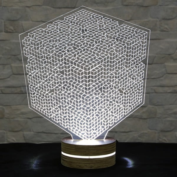 3D galda lampa Kvadrāti