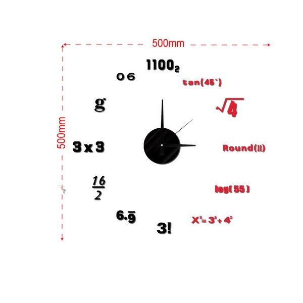 Mauro Ferretti Math sienas pulkstenis, ⌀ 50 cm-image-2