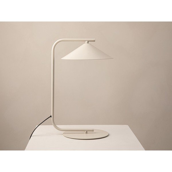 Krēmkrāsas metāla galda lampa (augstums 42 cm) Nocte – Micadoni -image-2