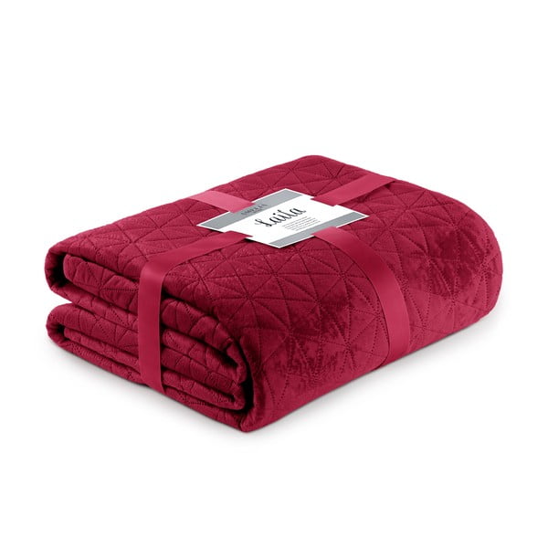 Sarkans gultas pārklājs AmeliaHome Laila Mauve, 260 x 240 cm