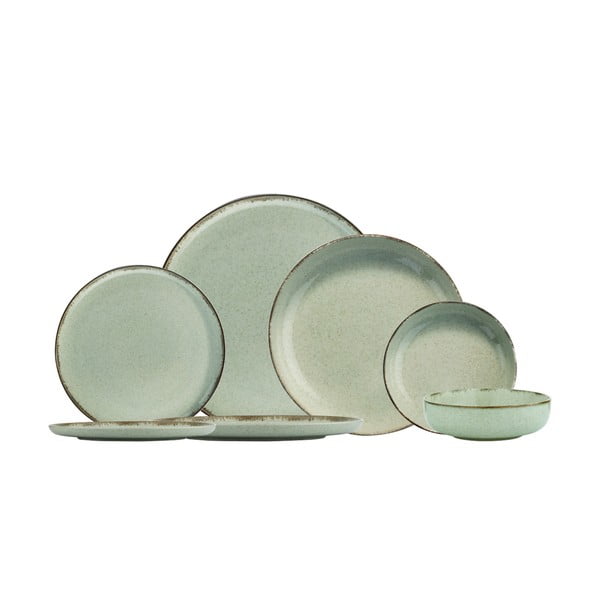 Zaļš porcelāna trauku komplekts (24 gab.) Kütahya Porselen Pearl