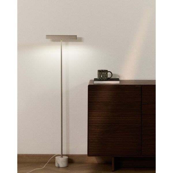 Sudraba krāsas stāvlampa (augstums 121 cm) Lynor – Kave Home-image-1