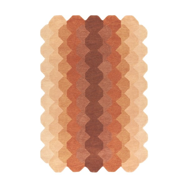 Ķieģeļu sarkans vilnas paklājs 200x290 cm Hive – Asiatic Carpets
