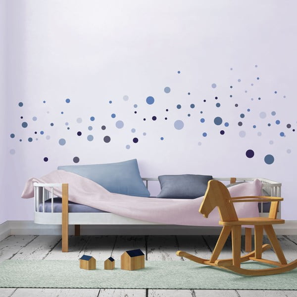 Komplekts ar 100 zilām sienas uzlīmēm Ambiance Round Stickers-image-4