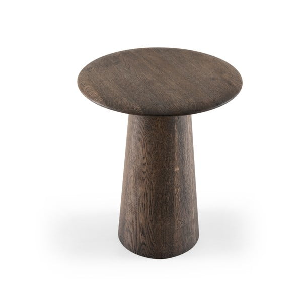 Ozola masīvkoka apaļš sānu galdiņš ø 40 cm Mushroom – Gazzda-image-3