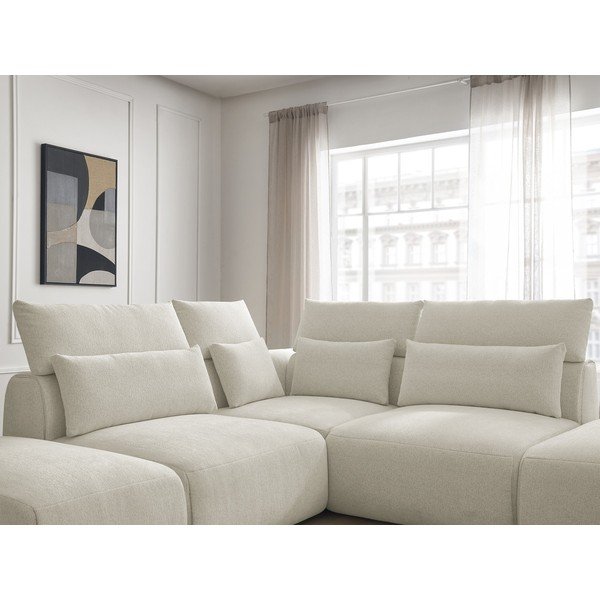 Balts regulējams modulārais stūra dīvāns Jana – Bobochic Paris-image-4