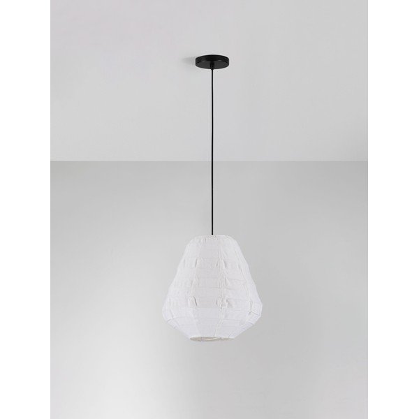 Balta lina piekaramā lampa ø 36 cm Linnet – Nova Luce-image-2