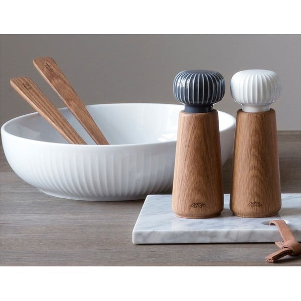 Ozolkoka garšvielu dzirnaviņas ar baltām porcelāna detaļām Kähler Design Hammershoi, augstums 17,5 cm-image-1