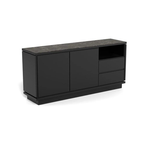 Melna kumode no MDF 160x75x40 cm Tribeca – Actona