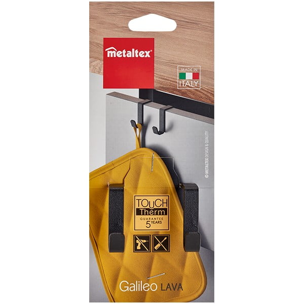 Melns piekarams dubultais āķis Metaltex Galileo Lava-image-3