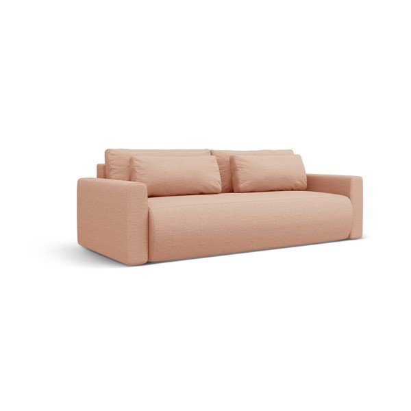 Rozā salokāms dīvāns ar uzglabāšanas vietu 238 cm Belfast – Cosmopolitan Design-image-1
