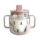 Rozā bērnu krūze Design Letters Grow With Your Cup