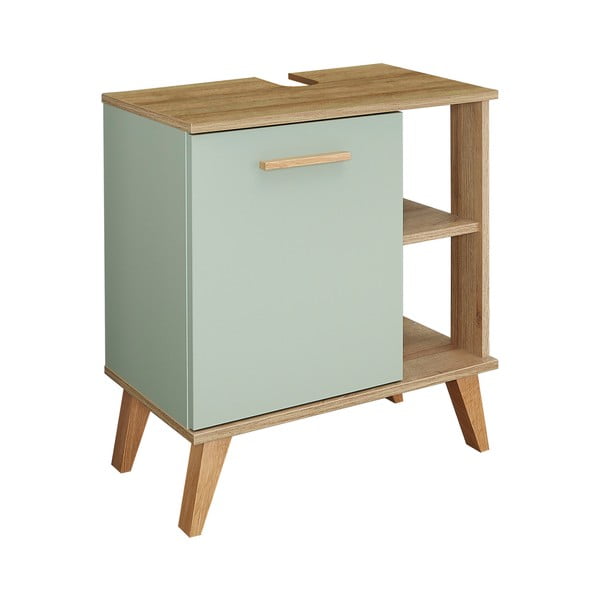 Zaļš ozolkoka imitācijas skapītis zem izlietnes Set 963 - Pelipal-image-2