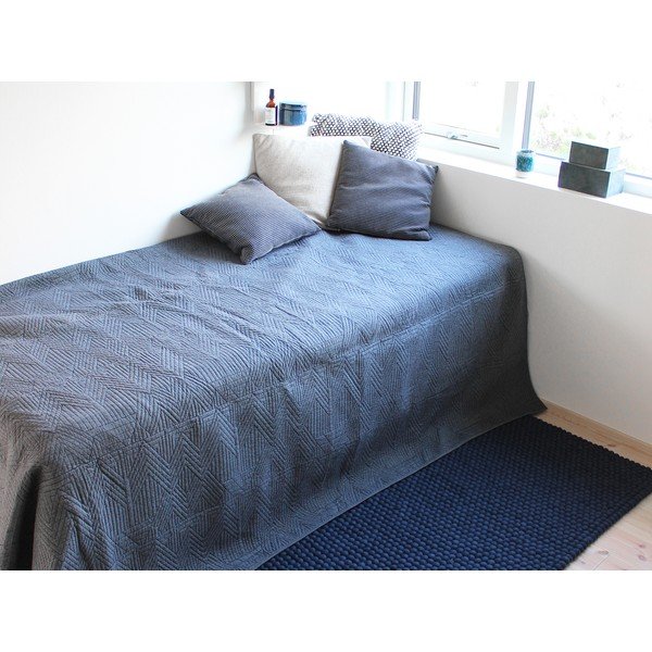 Zils vilnas bumbiņu paklājs Wooldot Ball Rugs, 100 x 150 cm-image-3
