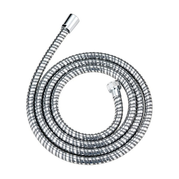 Spīdīgas sudraba krāsas dušas galva ar šļūteni Basic Line – Wenko-image-2