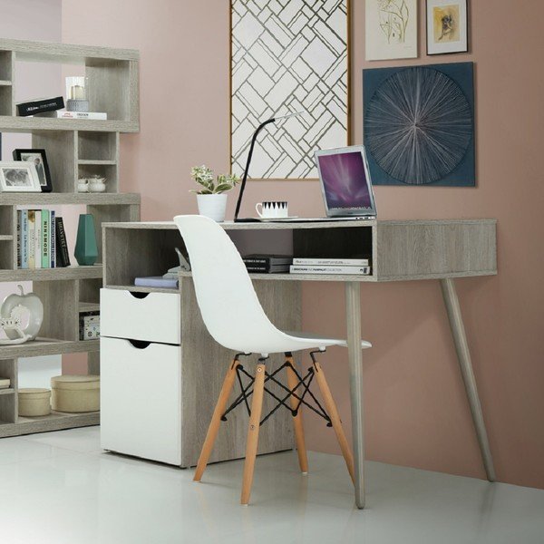 Darba galds ar ozolkoka imitāciju 55x120 cm Scandi – Støraa-image-1