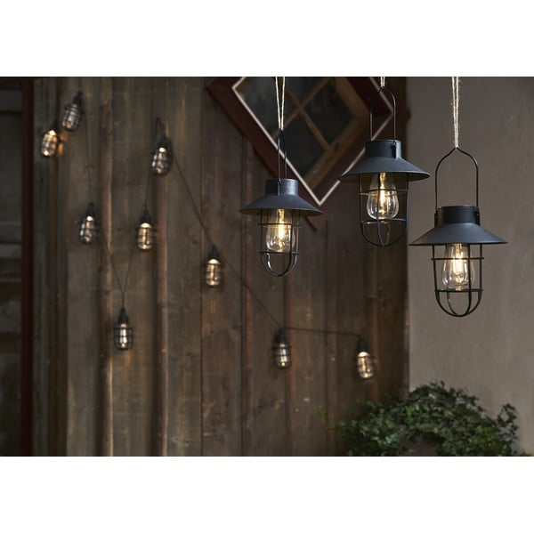 LED āra gaismeklis ar saules baterijām (augstums 21 cm) Cage – Star Trading-image-1