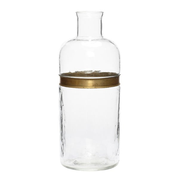 Stikla pudele ar misiņa gredzenu Hübsch Reba