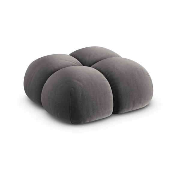 Pelēks samta kāju soliņš Loretto – Cosmopolitan Design-image-2