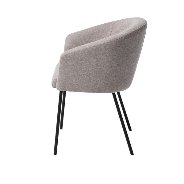 Gaiši pelēks polsterēts ēdamistabas krēsls ar roku balstiem Easton – Unique Furniture-image-4