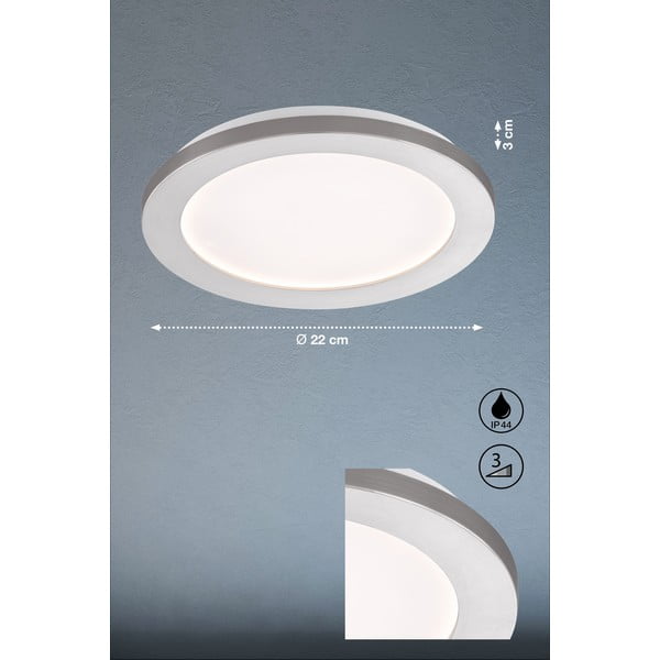 Sudraba krāsas LED griestu lampa Gotland – Fischer & Honsel-image-3