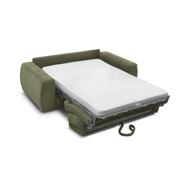 Zaļš velveta dīvāns gulēšanai/salokāms 240 cm Hugo – Bobochic Paris-image-3