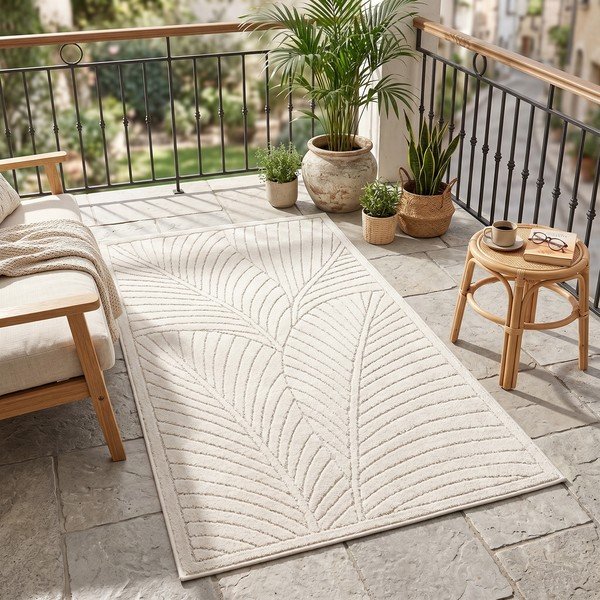 Krēmkrāsas iekštelpu un āra celiņa paklājs 80x250 cm Nova 1203 – Ayyildiz Carpets-image-1