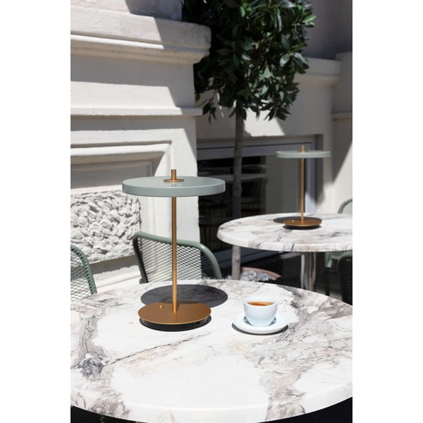 Gaiši zaļa LED galda lampa ar regulējamu spilgtumu no metāla (augstums 31 cm) Asteria Move – UMAGE-image-3