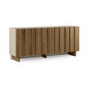 Krēmkrāsas/dabīga toņa priedes masīvkoka kumode 180x78x43 cm Marlo – Marckeric