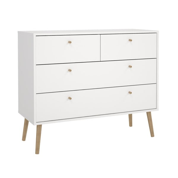 Balta zema kumode 99x82 cm Bodo – Tvilum-image-2