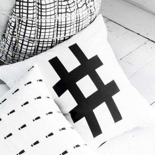 2 kokvilnas spilvendrānu komplekti Blanc Hashtag-image-1