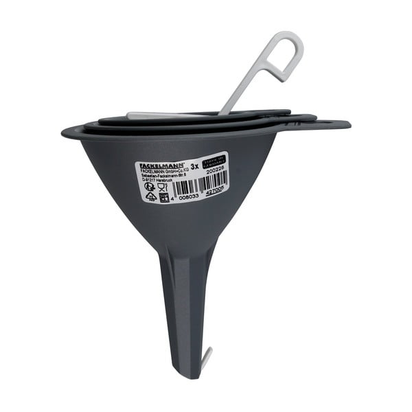 3 pelēku piltuvju komplekts Fackelmann Food & More-image-2