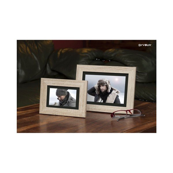 Gaiši brūns fotorāmis ar melnu stiprinājumu Styler Narvik, 40 x 50 cm-image-1