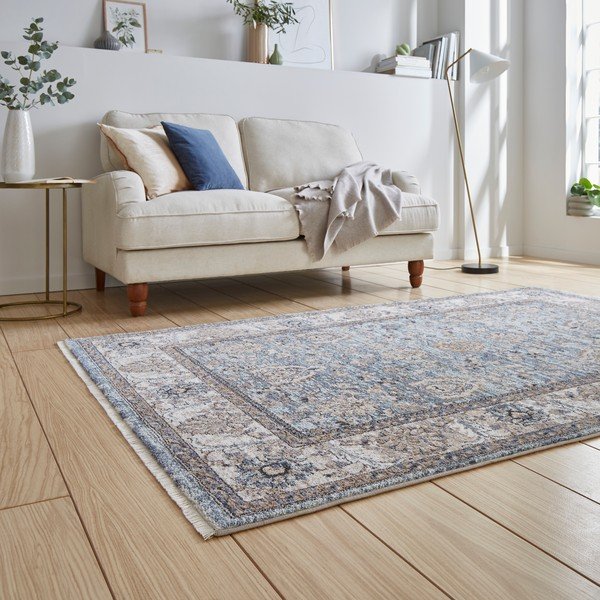 Zils/krēmkrāsas celiņa paklājs 80x300 cm Vintage – Think Rugs-image-2