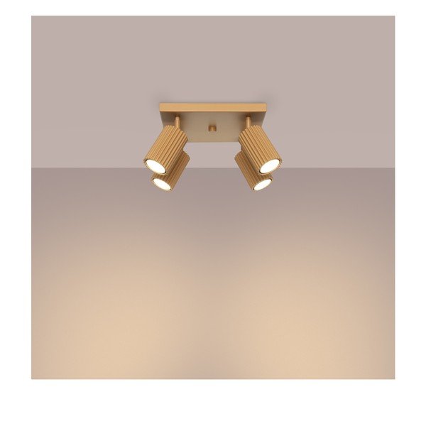 Zelta krāsas prožektora tipa lampa 25x25 cm Gleam – Sollux-image-2