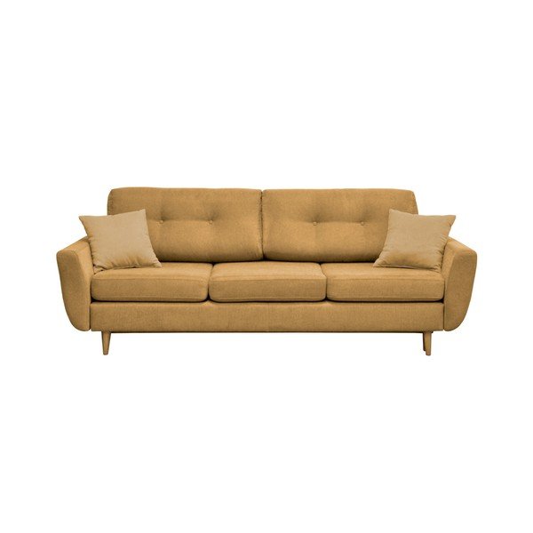 Dzeltens dīvāns ar gaišām kājām Mazzini Sofas Rose-image-4