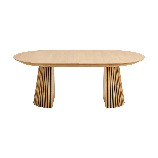 Izvelkams ēdamgalds ar papildu galda virsmu ar ozolkoka imitāciju 120x200 cm Osaka – House Nordic-image-4