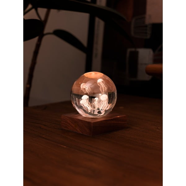 Tumši brūns gaismas dekors ar USB Amber – Gingko-image-3