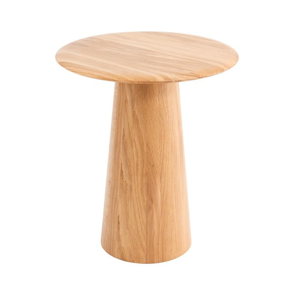 Ozola masīvkoka apaļš sānu galdiņš ø 40 cm Mushroom – Gazzda