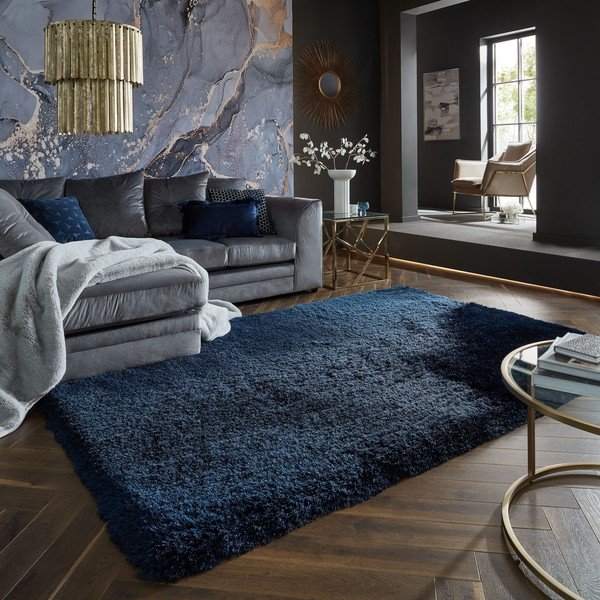 Tumši zils paklājs 200x290 cm – Flair Rugs-image-1