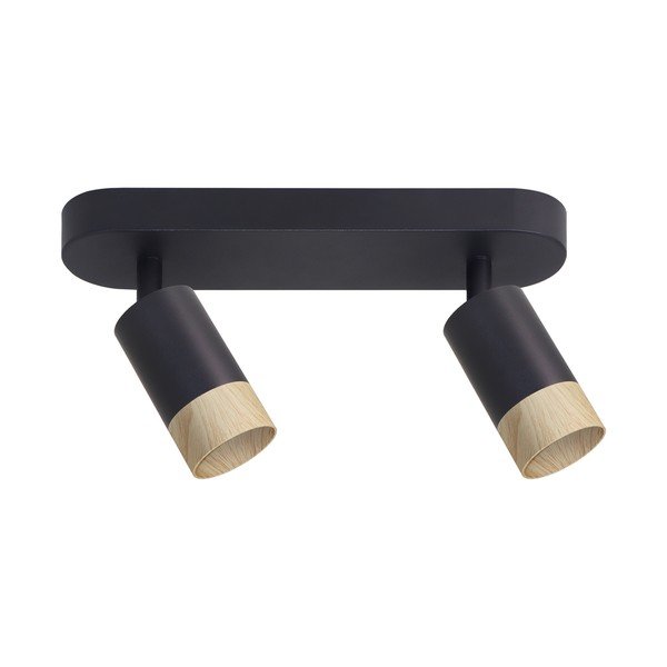 Melna/dabīga toņa griestu lampa ar metāla abažūru 34x5,5 cm Conti – Candellux Lighting